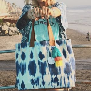 NWT Lu+Elle Tie Dye Laguna Tote in Indigo